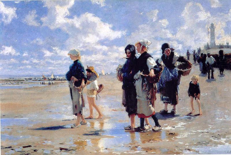 John Singer Sargent Oyster Gatherers of Cancale china oil painting image